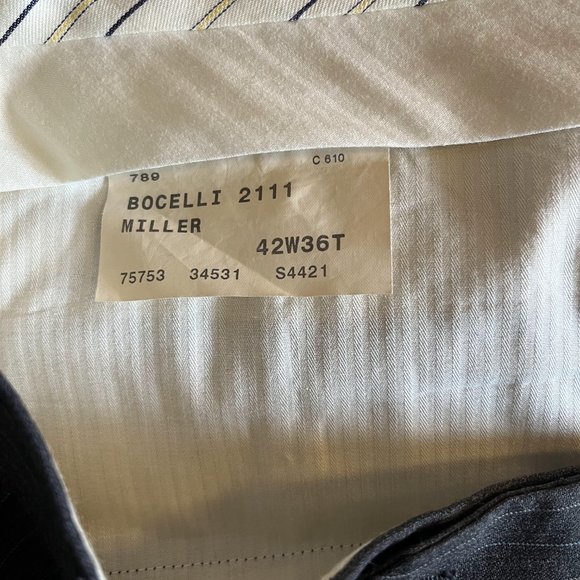 COPPLEY GREY STRIPED BOCELLI MILLER SUIT (ALTERED) - Picture 8 of 8
